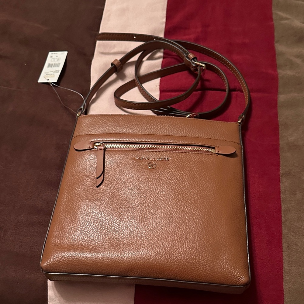 Michael Kors Tan Leather Crossbody Bag